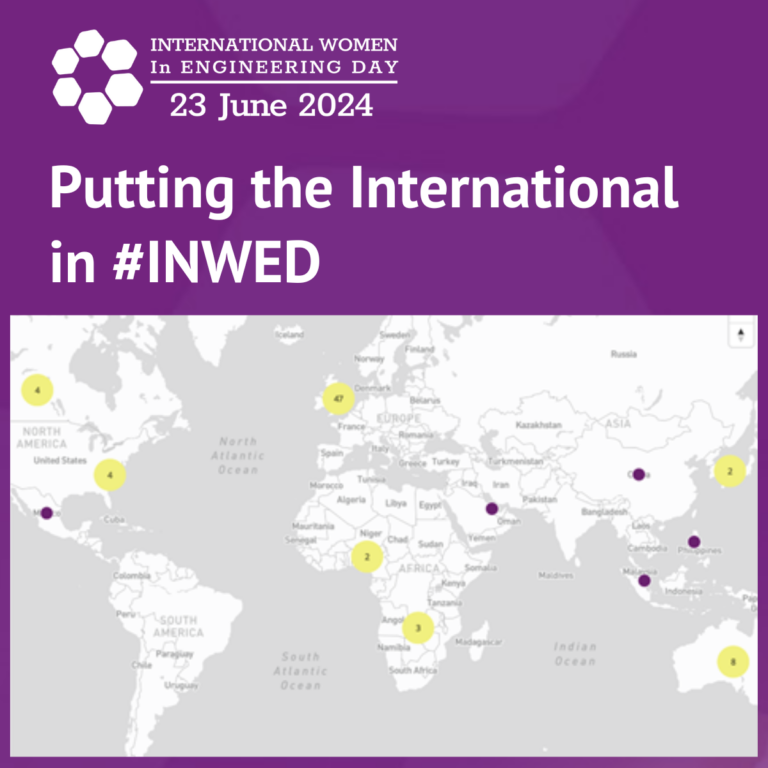 Map showing INWED events