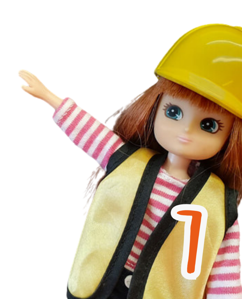 Decorative image of Lottie Doll with Number 7 for the "Lottie scavenger hunt"